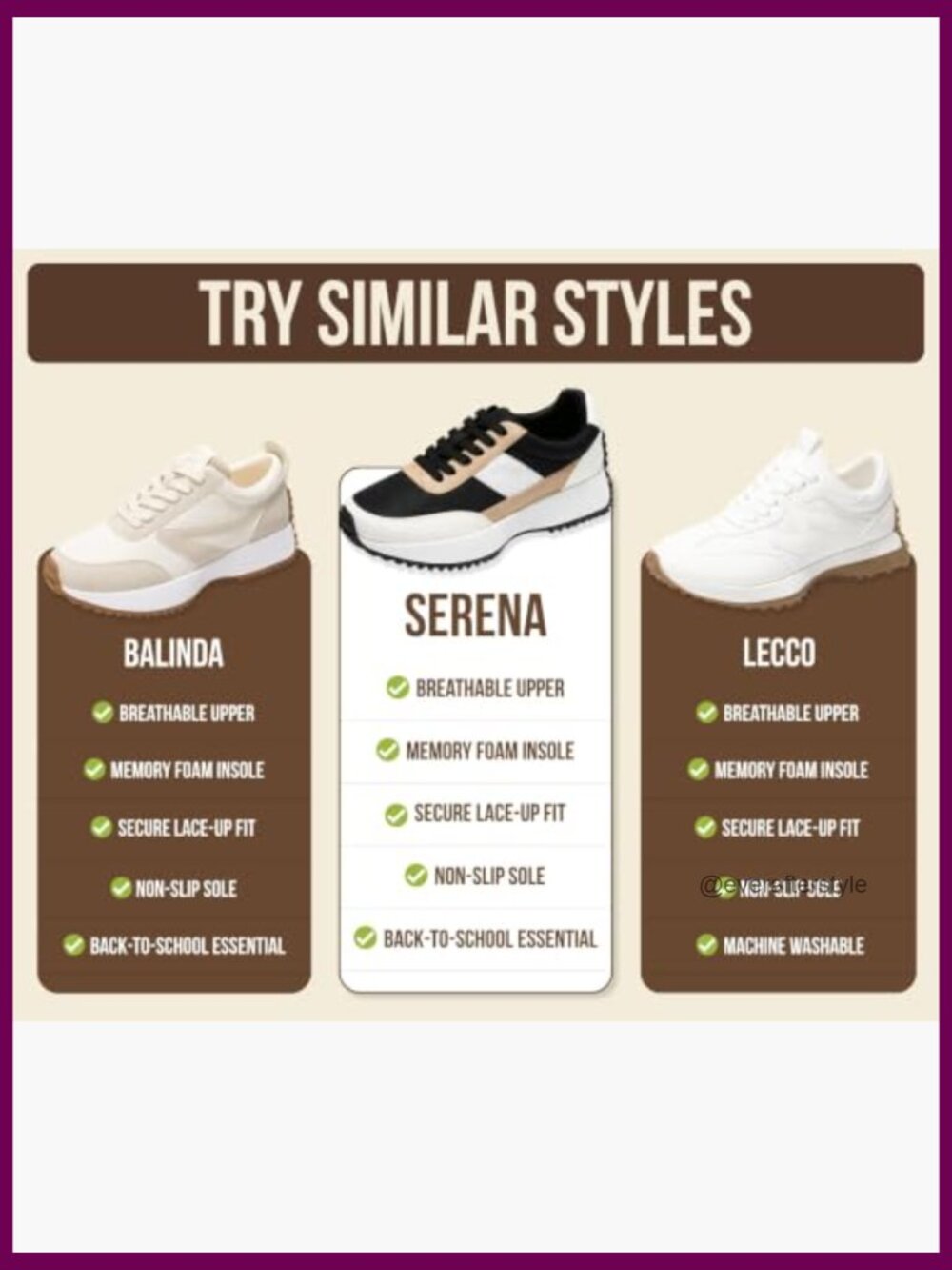 Memory Foam Lightweight Lace Up Fashion Sneakers - Picture 6 of 7